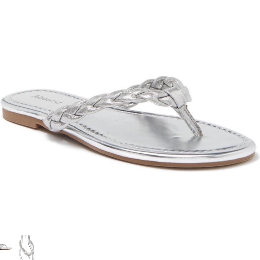 New Silver Braided Sandals